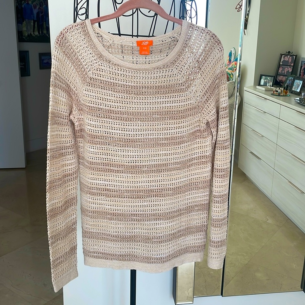 JOE FRESH CREAM OPEN KNIT OVERSIZED SWEATER